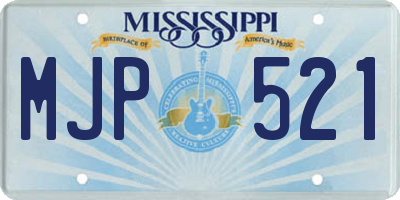 MS license plate MJP521