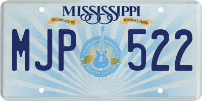 MS license plate MJP522