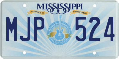 MS license plate MJP524