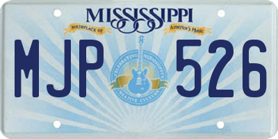 MS license plate MJP526