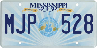 MS license plate MJP528