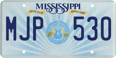 MS license plate MJP530