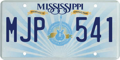 MS license plate MJP541