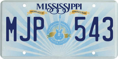 MS license plate MJP543