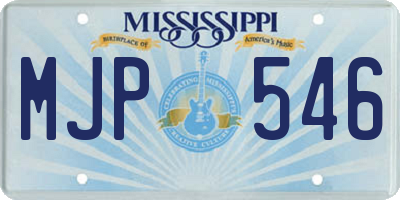 MS license plate MJP546