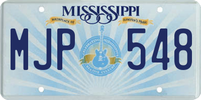 MS license plate MJP548