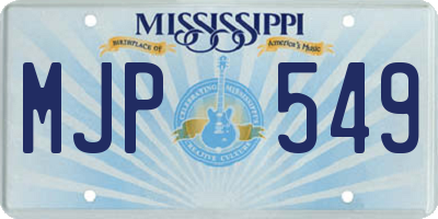 MS license plate MJP549