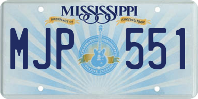 MS license plate MJP551