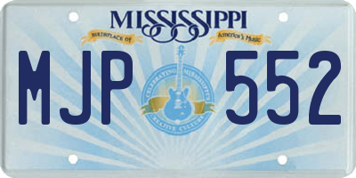 MS license plate MJP552