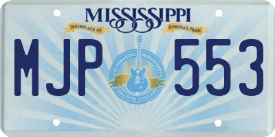 MS license plate MJP553