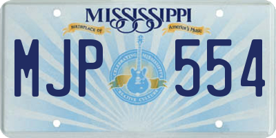 MS license plate MJP554
