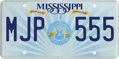 MS license plate MJP555