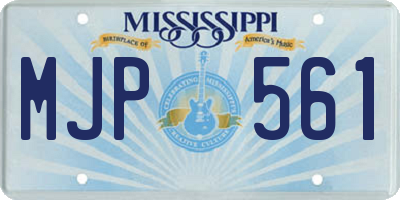 MS license plate MJP561