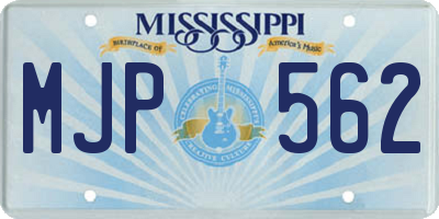 MS license plate MJP562