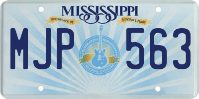 MS license plate MJP563