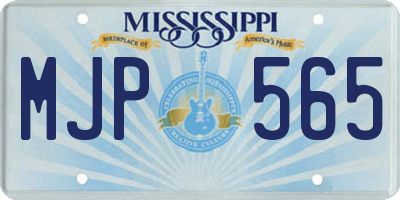 MS license plate MJP565