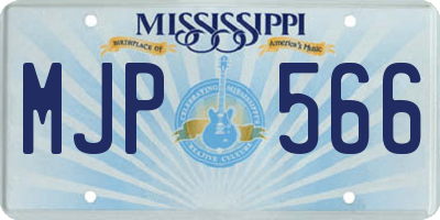 MS license plate MJP566