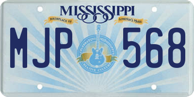 MS license plate MJP568