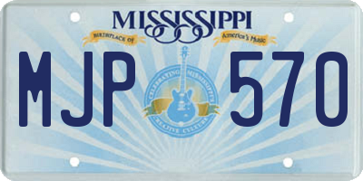 MS license plate MJP570