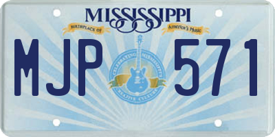 MS license plate MJP571