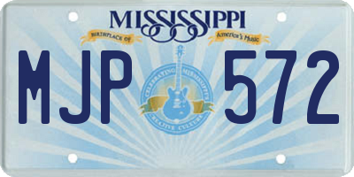 MS license plate MJP572