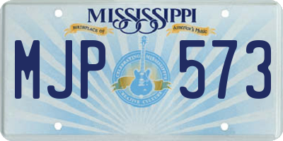 MS license plate MJP573