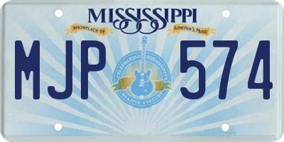 MS license plate MJP574