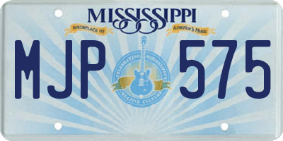 MS license plate MJP575