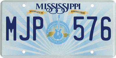 MS license plate MJP576
