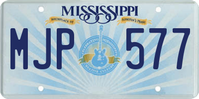 MS license plate MJP577