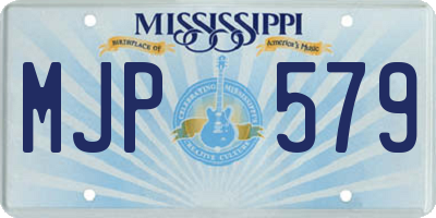 MS license plate MJP579