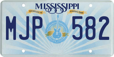 MS license plate MJP582