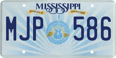 MS license plate MJP586