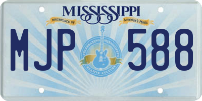 MS license plate MJP588