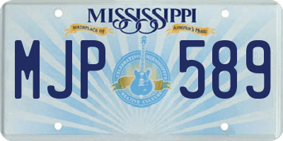 MS license plate MJP589