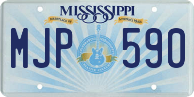 MS license plate MJP590