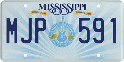 MS license plate MJP591