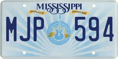 MS license plate MJP594