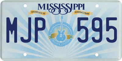 MS license plate MJP595