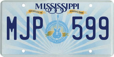 MS license plate MJP599