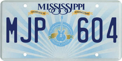 MS license plate MJP604