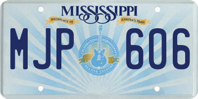 MS license plate MJP606