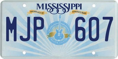 MS license plate MJP607