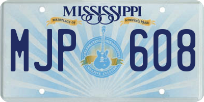 MS license plate MJP608