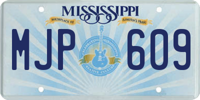 MS license plate MJP609