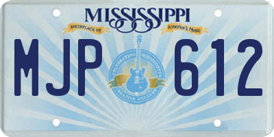 MS license plate MJP612
