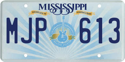 MS license plate MJP613
