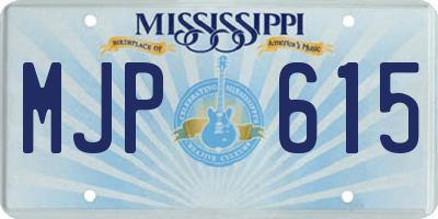 MS license plate MJP615