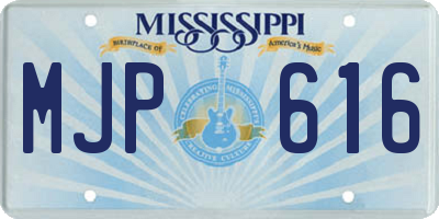 MS license plate MJP616