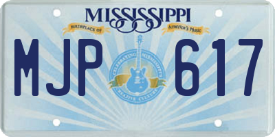 MS license plate MJP617
